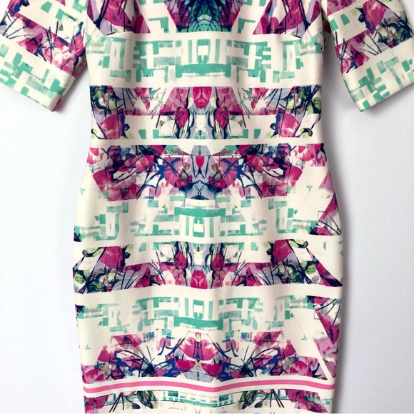 Vince Camuto Floral Abstract Knit Dress - Picture 5 of 11